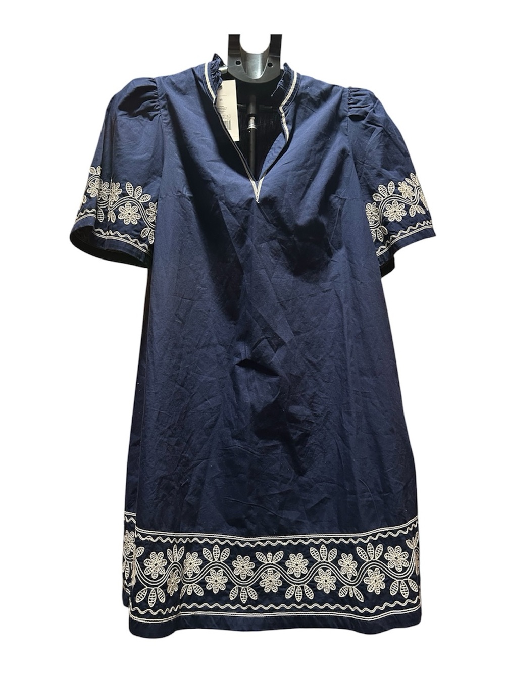 Crown & Ivy Harbor Navy Embroidered Dress NWT Size M